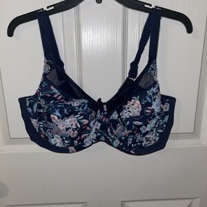 Goddess Women's Kayla Underwire Banded Bra Blue Floral - 38G